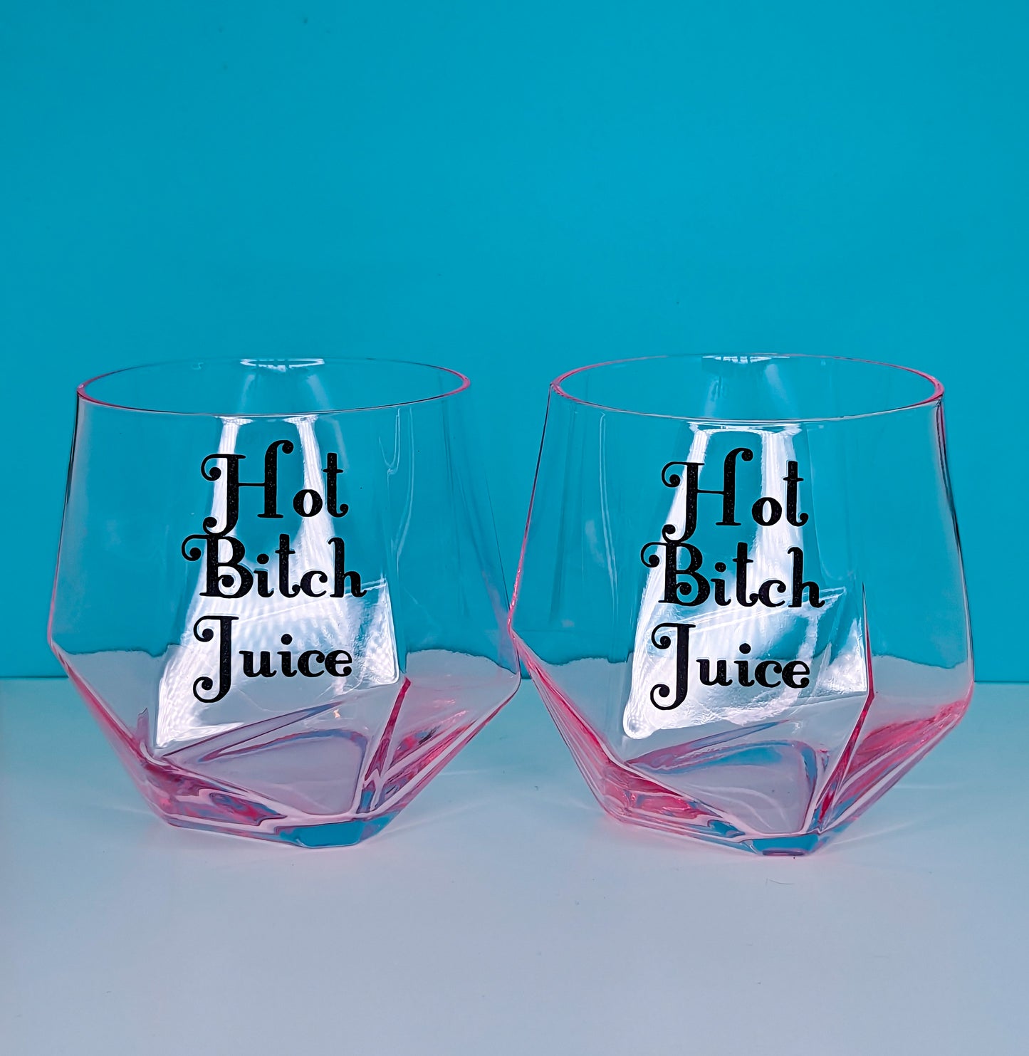 Hot Bitch Juice stemless wine glass